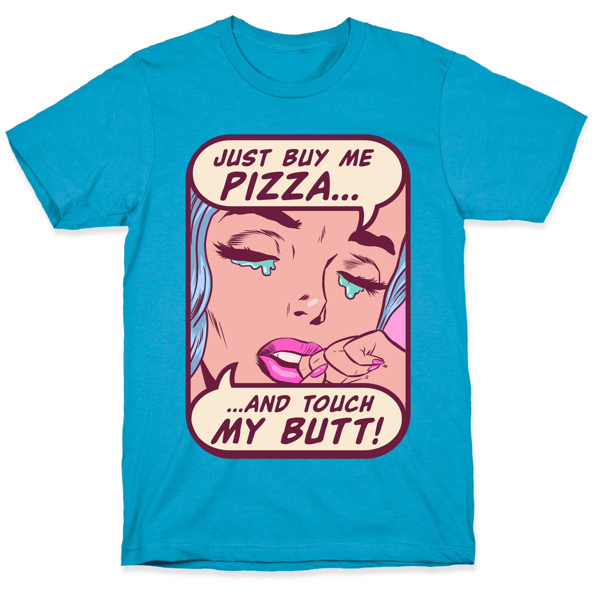 Just Buy My Pizza And Touch My Butt- vintage comics Unisex Triblend Tee